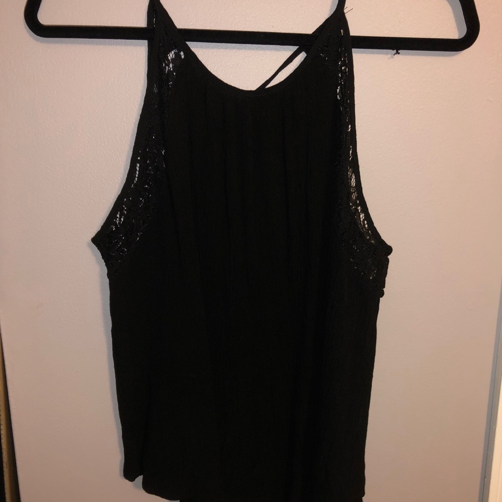 Black lace tank top